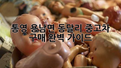통영 용남면 동달리 중고차 구매 완벽 가이드